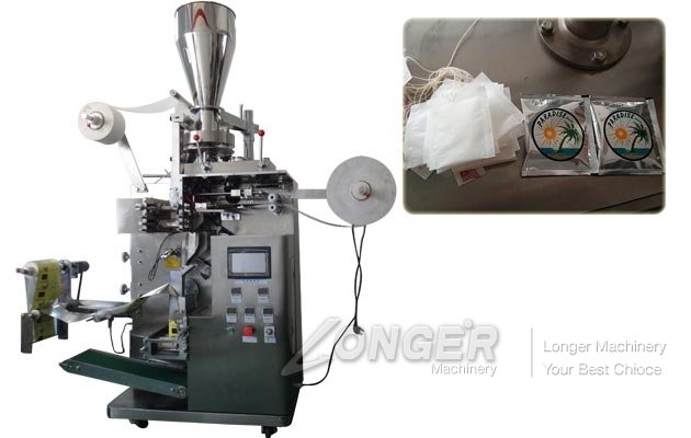 Double Layers Tea Sachet Packing Machine with Label and String