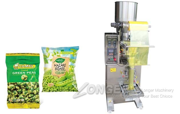 machine package coated green peas